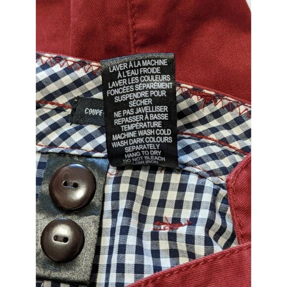 Le 31 Simons Men's Pants Stockholm Fit Burgundy 5 Pockets Size 32-34 L - Picture 9 of 9